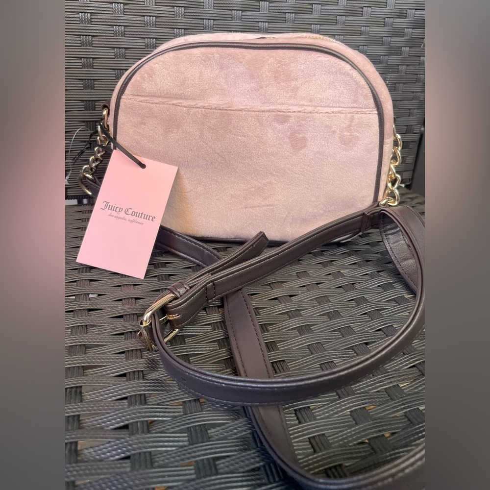 JUICY COUTURE BAG,Juicy Couture Pink Plush Crossbody Bag - Picture 11 of 16